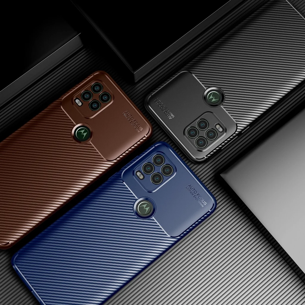 

For Moterola G9 G8 G7 Plus Power G Stlus Play 5G Carbon Fiber Carapace Protective Luxury Cover