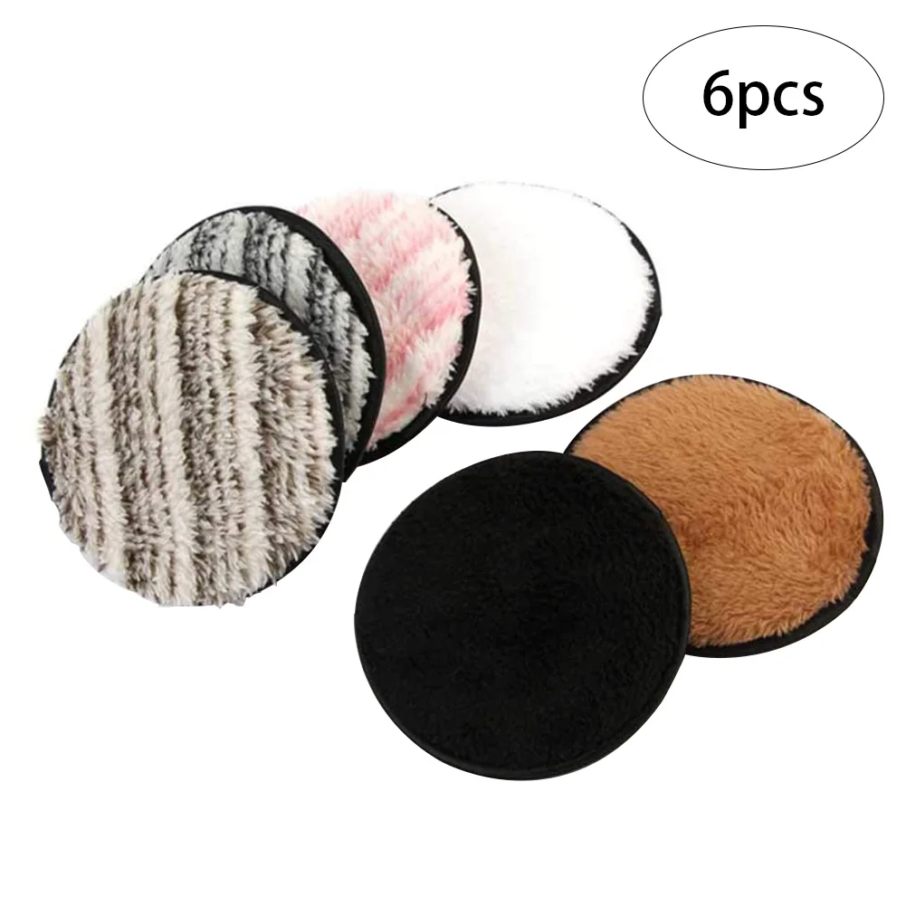 

6PCS Cosmetics Reusable Makeup Remover Pads Skin Care Cotton Wipes Microfiber Make Up Removal Sponge Cotton Cleaning Pads Tool
