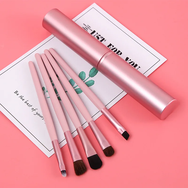 Набор кисточек для макияжа Flazea профессиональный дорожный набор теней кисти 5 шт. |