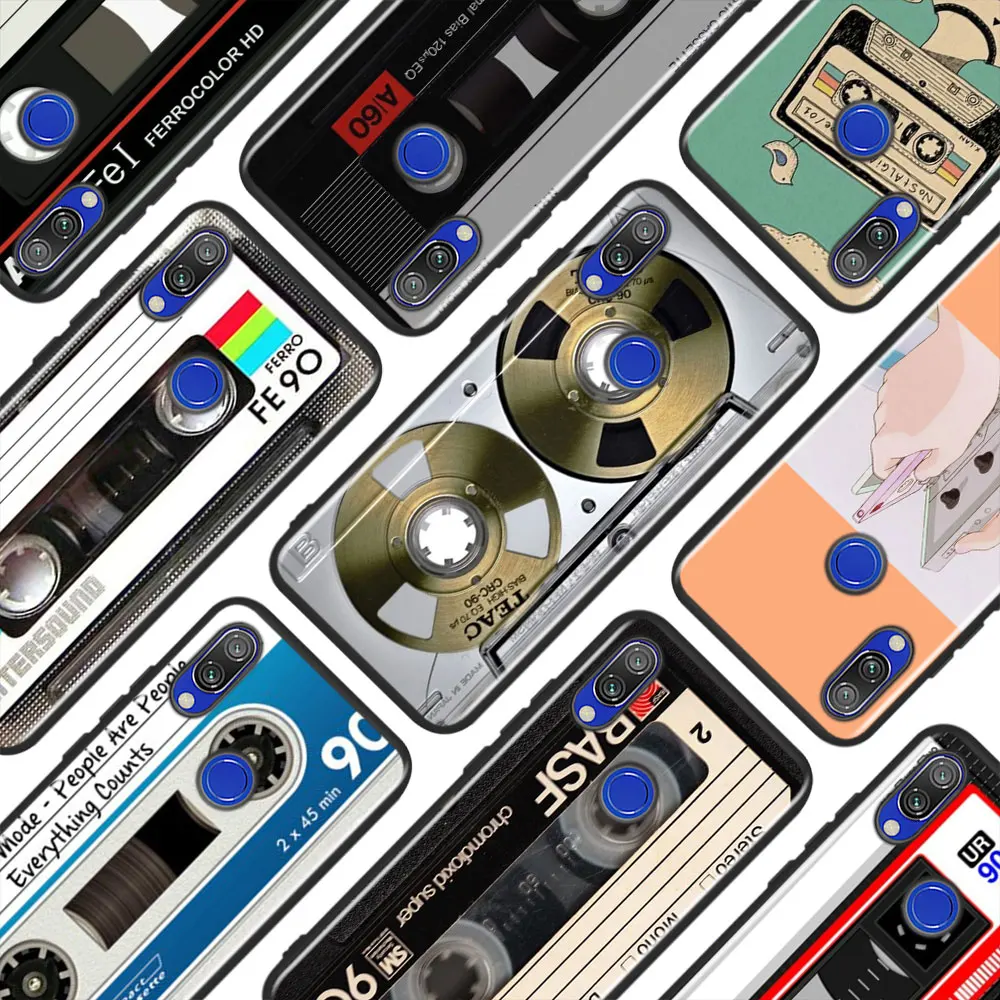 

Black Silicone Cover Classical Old Cassette tape for Xiaomi Redmi Note 8 7 6 5 4X 4 K20 Pro 7A 6A 6 S2 5A Plus Phone Case
