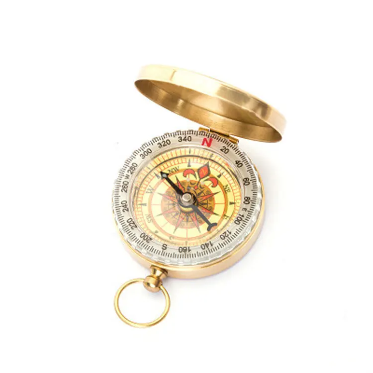 

Vintage Glow-in-the-dark Pocket Watch Compass Wilderness Survival Kit Holiday Gift Compass Hiking Camping Trip Accessories