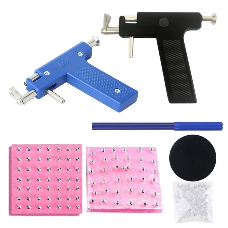 

Metal Ear Nose Navel Body Safety Practical Earrings Piercing Gun Studs Tool Set