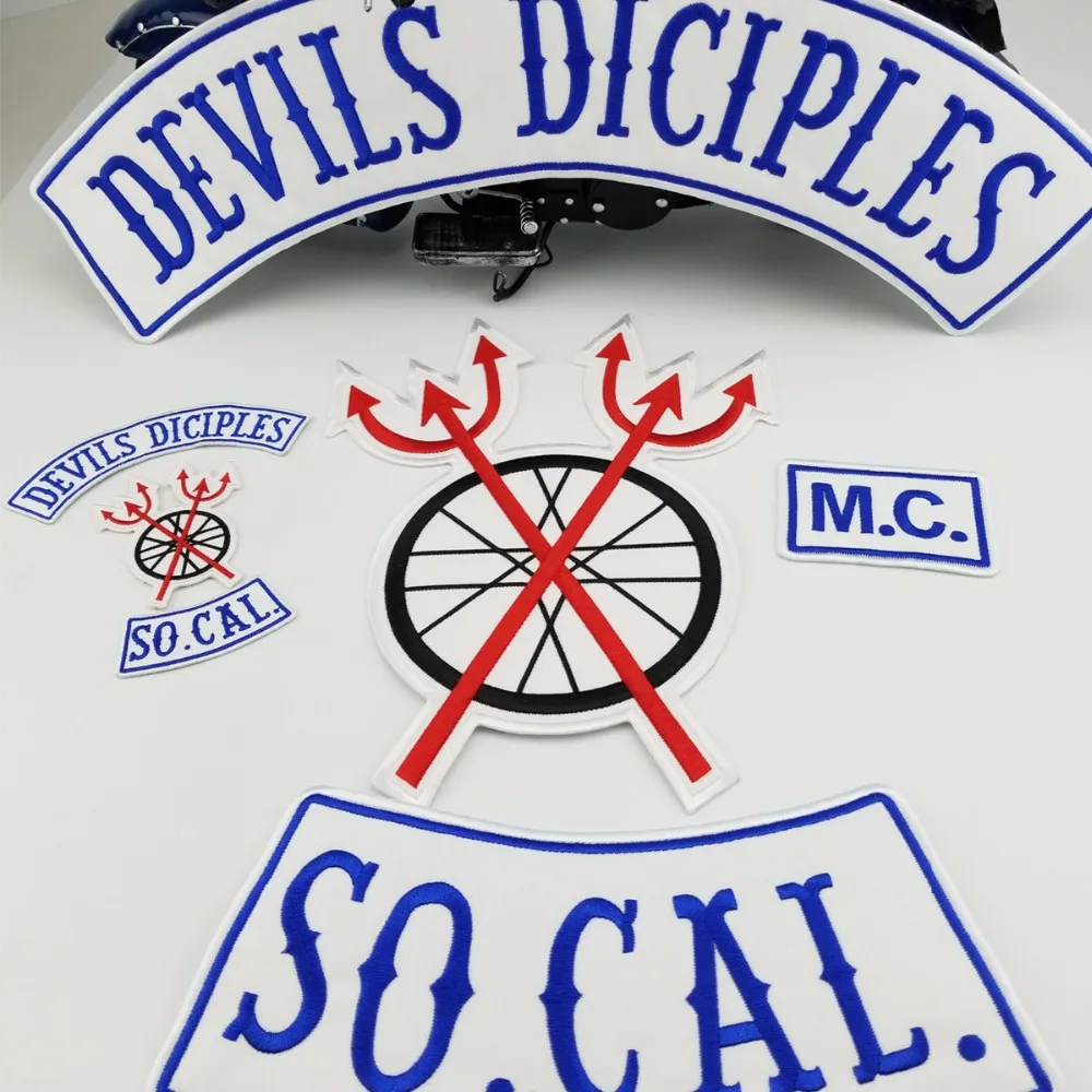 Нашивки с вышивкой Devils Socal Biker мотоциклетная аппликация на куртку Райдер Клубные