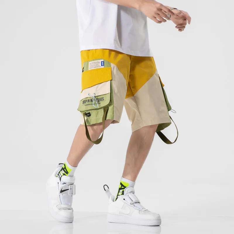 

Men's Short Hip Hop Shorts Streetwear Mens Elastic Waist Joggers Shorts Male 2020 Summer New Big Pockets Shorts Dropshipping