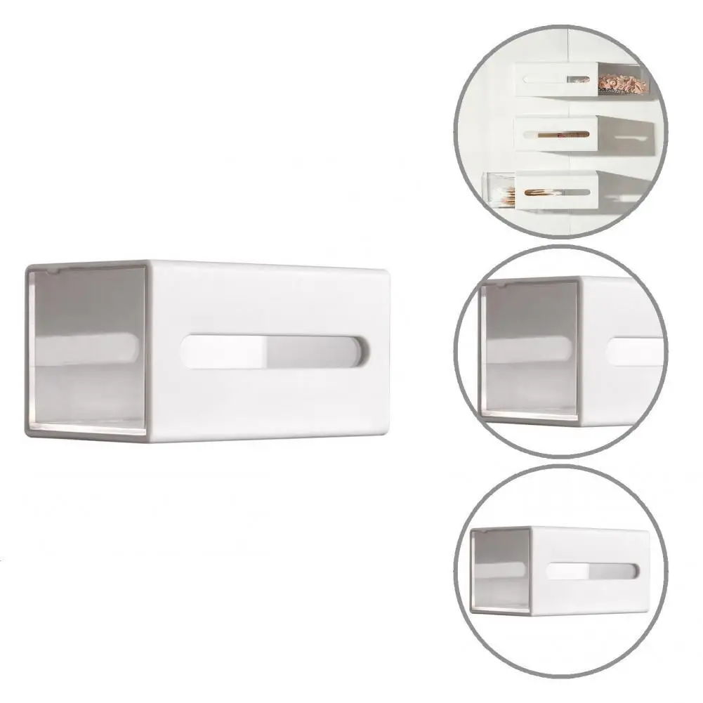 

Компактный Простой настенный органайзер для хранения, пластиковый органайзер для ванной, съемный для дома