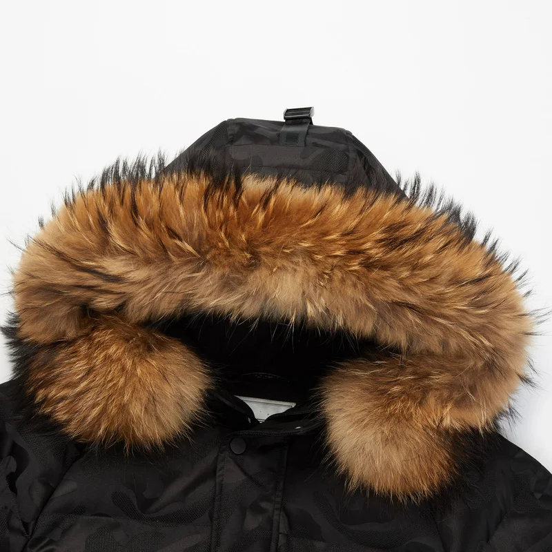 BOSIDENG зимняя куртка с гусиным пухом Мужское пальто воротником из натурального