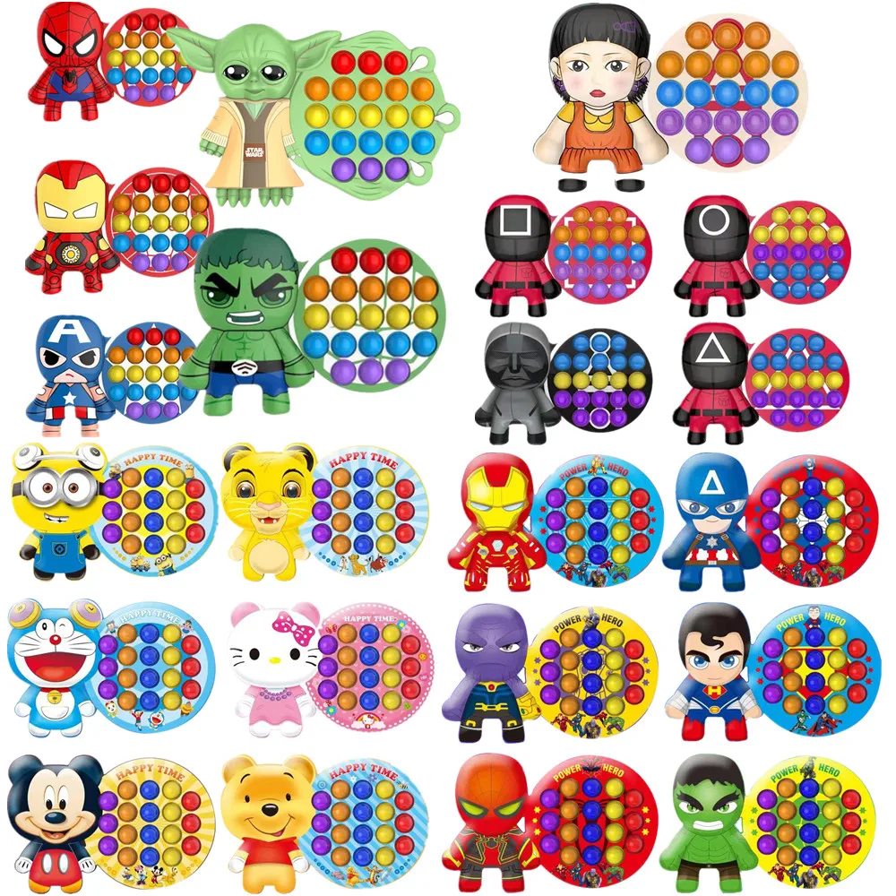 

Hot Push Bubble Pop It Fidget Toys Adult Stress Relief Toy Silicone Stress Reliever Fidget Autism Cartoon Christmas Gift Toys