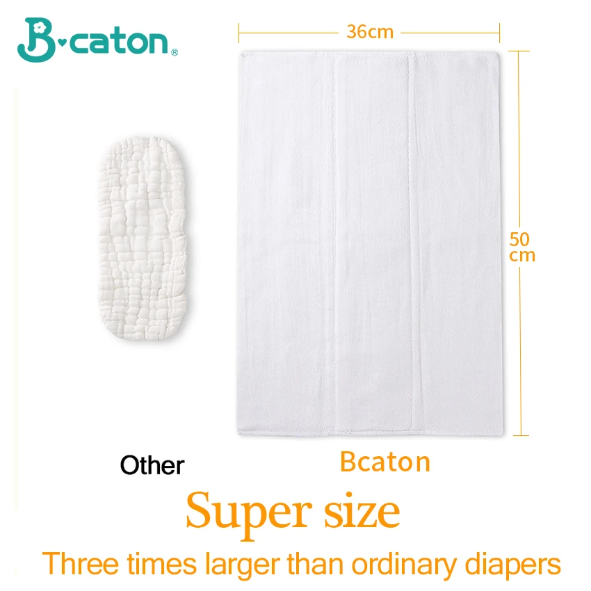 Детские подгузники многоразовые моющиеся хлопковые 6 слойные газовые