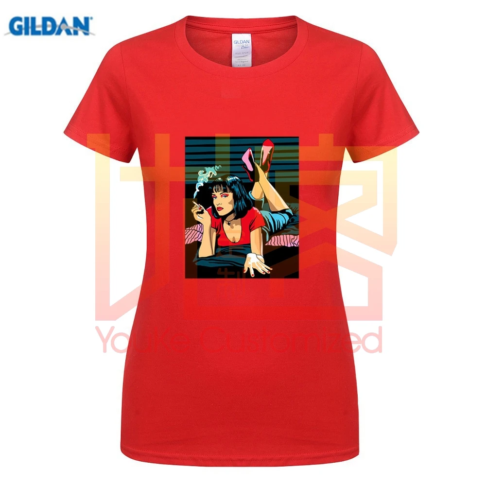 Криминальное чтиво uma-thurman-pop-art-movie1 Футболка Топ из лайкры и хлопка для мужчин