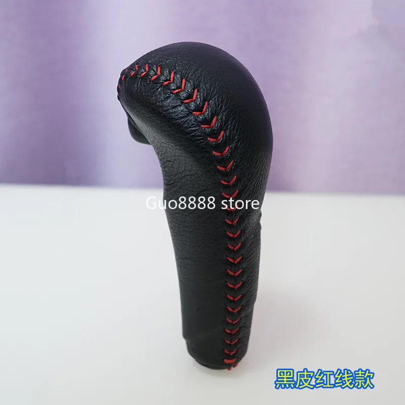 

For Honda Jazz Top Layer Leather Car Gear Head Shift Knob Cover Protector Sleeve Car Gear Cover