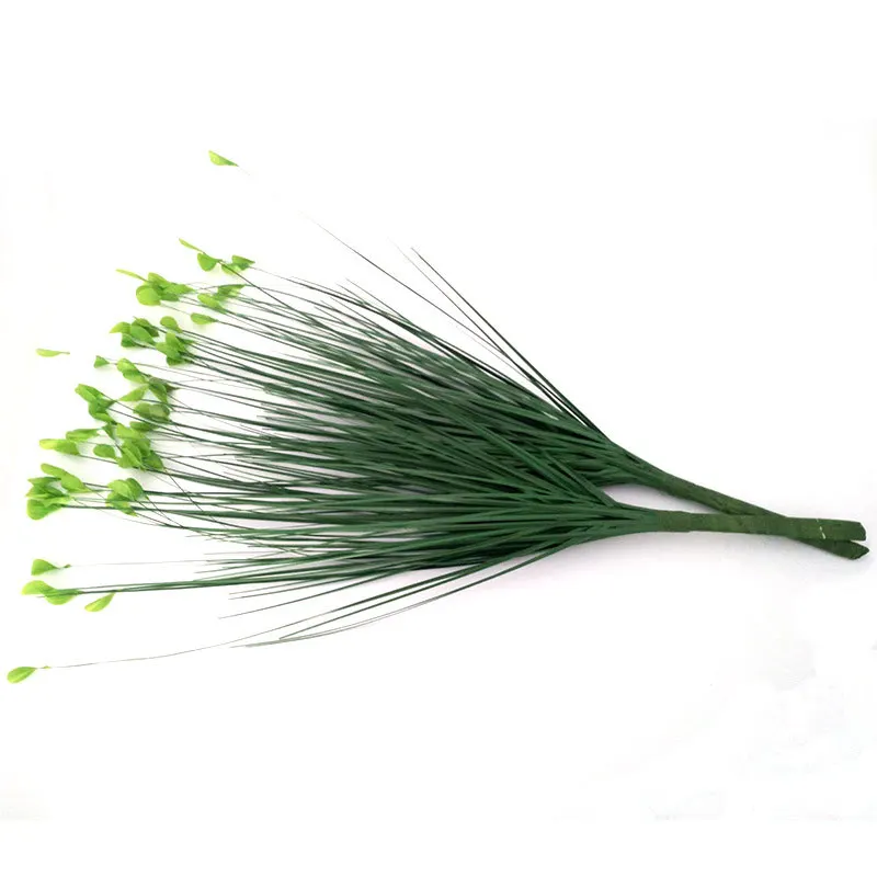 

2Pcs Simulation of Spring Leaves Grass Plants 60cm Long Plant Wall Accessories Jungle Wedding Design Layout Props Fake Grass
