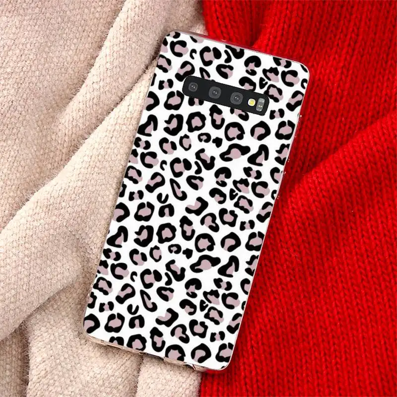 

Leopard Print Pattern Phone Case Transparent for Samsung A71 S9 10 20 HUAWEI p30 40 honor 10i 8x xiaomi note 8 Pro 10t 11