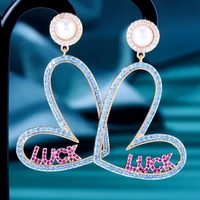 soramoore gorgeous shiny %d1%81%d0%b5%d1%80%d1%8c%d0%b3%d0%b8 heart cz drop earrings full cubic zirconia for women wedding trendy earrings bijoux high quality