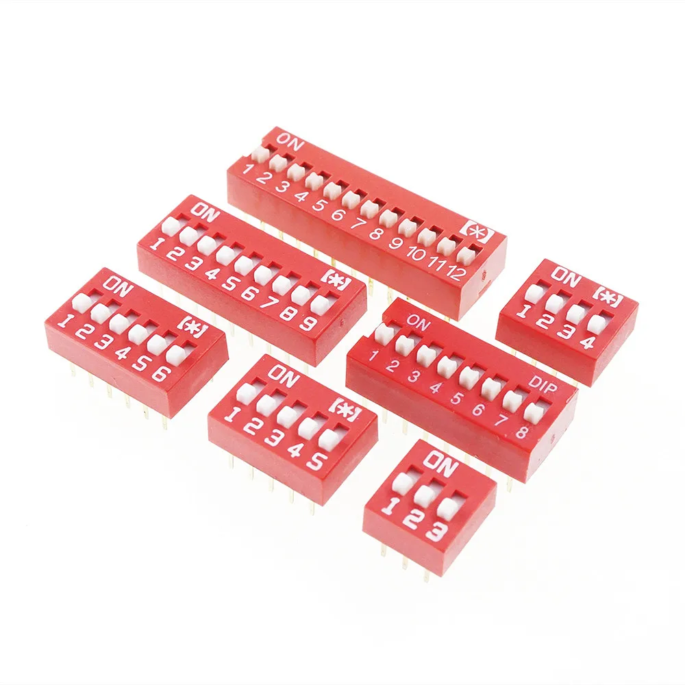 1000pcs Dip Switches SPST 4 Position 2.54mm 0.100&quot pitch Through Hole Slide (Standard) Actuator raised DIP switch Way | Обустройство