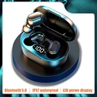 Беспроводные наушники Bluetooth 5,0, стереонаушники 9D, спортивные водонепроницаемые наушники IPX7, гарнитура для громкой связи с микрофоном для телефонов