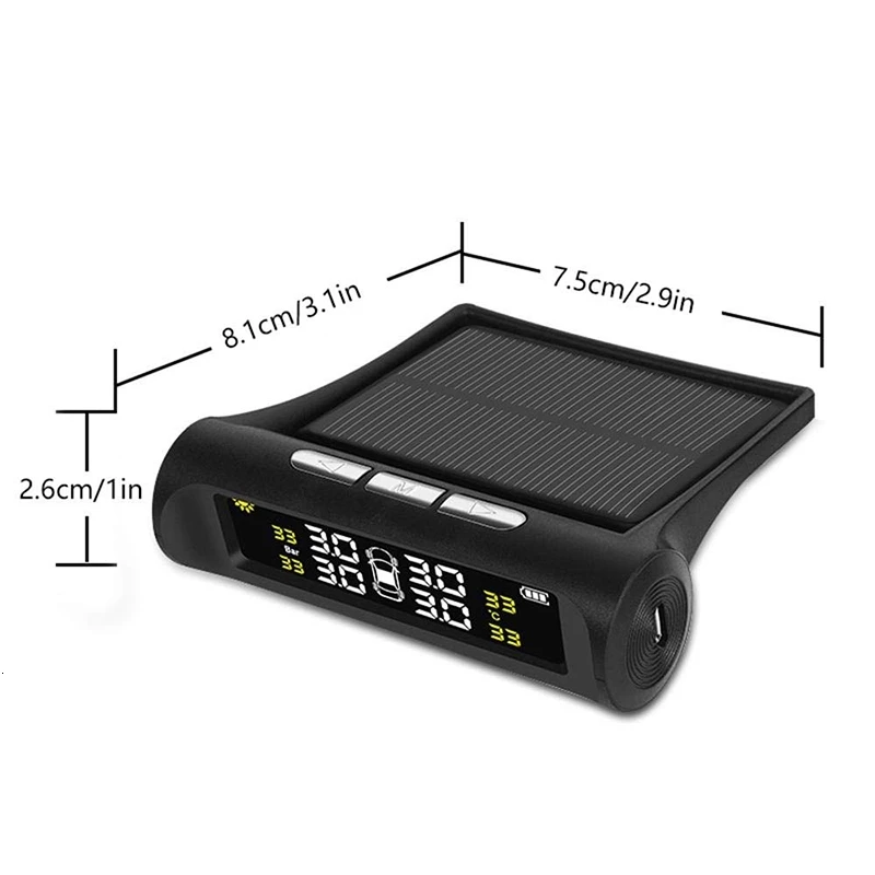 На солнечной энергии TPMS автомобильных шин давление сигнализации Монитор системы