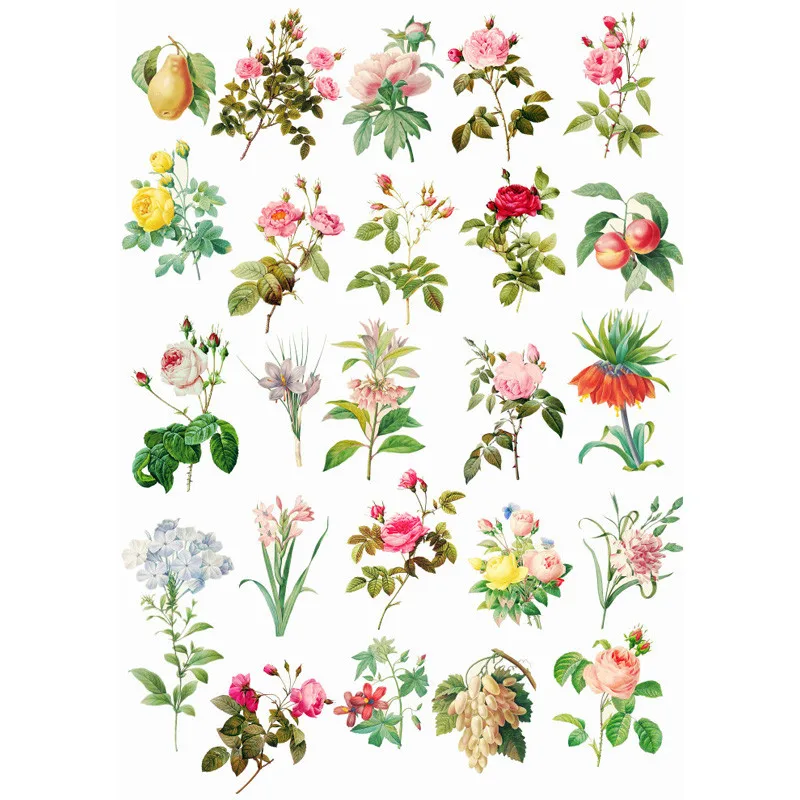 2pcs/lot Spring Colorful Flower Decoration Mohamm Planner DIY Sticker Album Notebook Agenda Toy Stickers Scrapbooking - Цвет: sz13811