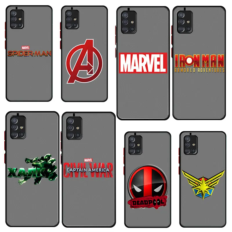 

Matte Phone Case For Samsung Galaxy A51 A12 A21s A71 A52 A31 A02s A11 A41 A01 A51 A02 F42 A72 A32 A22 Marvel Avengers Comics