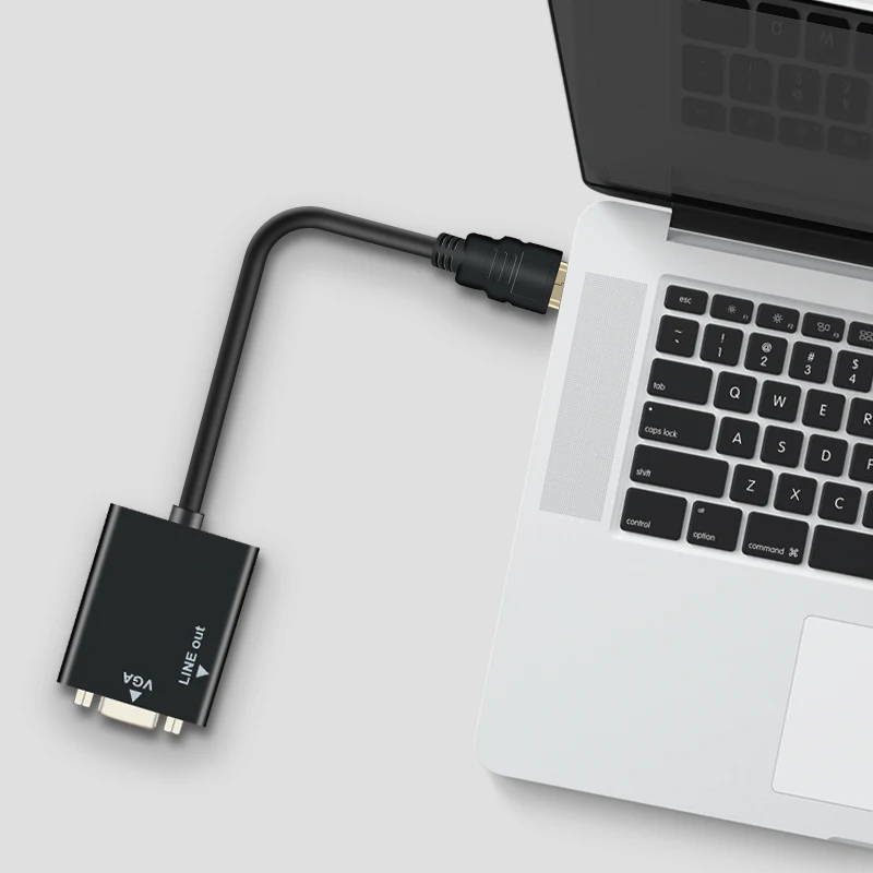 Новый VGA папа к HDMI Женский конвертер адаптер кабель с аудио выходом 1080P