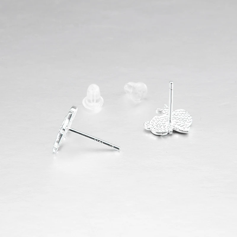 Рождественские серьги из настоящего серебра 925 пробы женские серьги-гвоздики