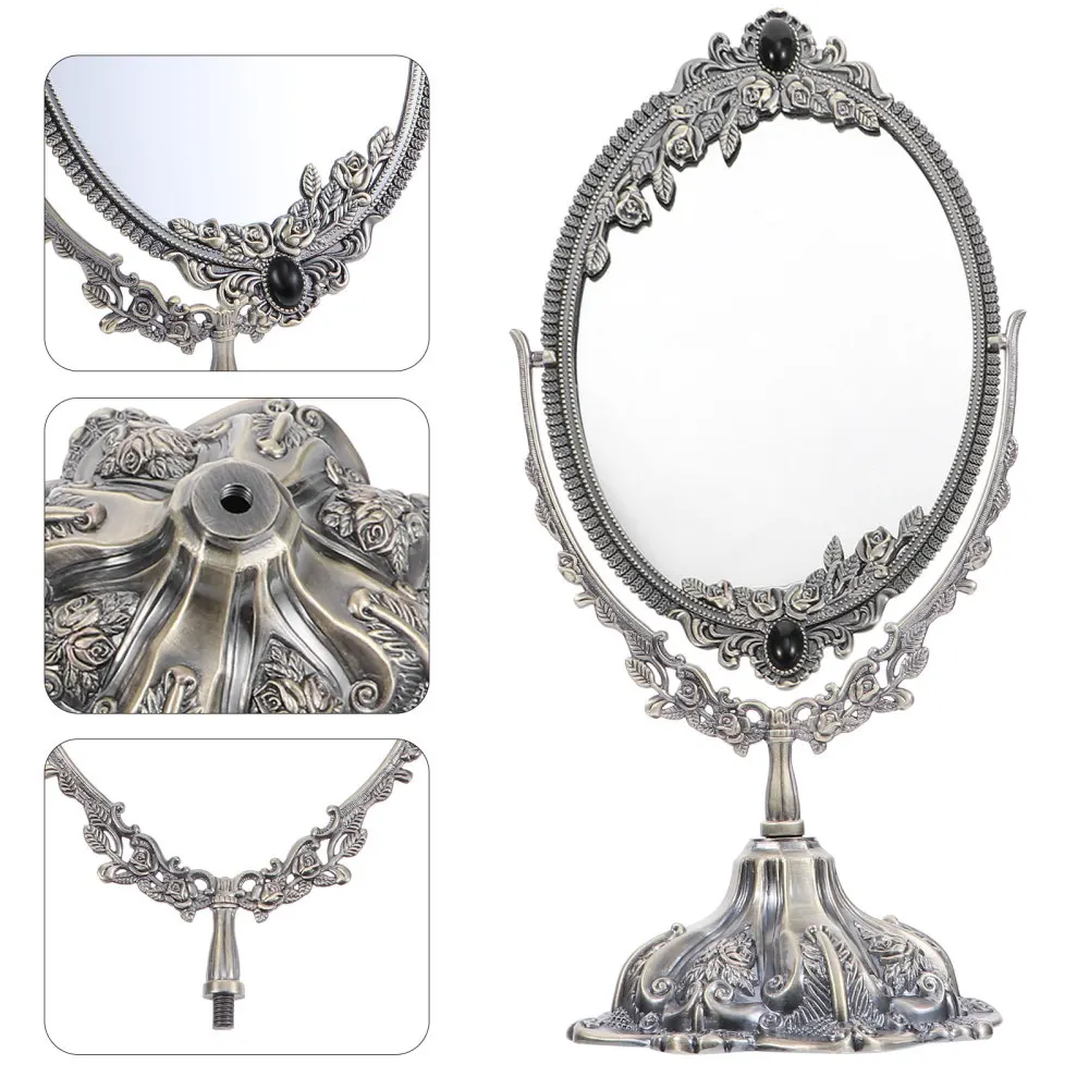 

Зеркало для макияжа, настольный столик, винтажная подставка, металлическая настольная косметика, декоративная подставка, туалетный столик,...