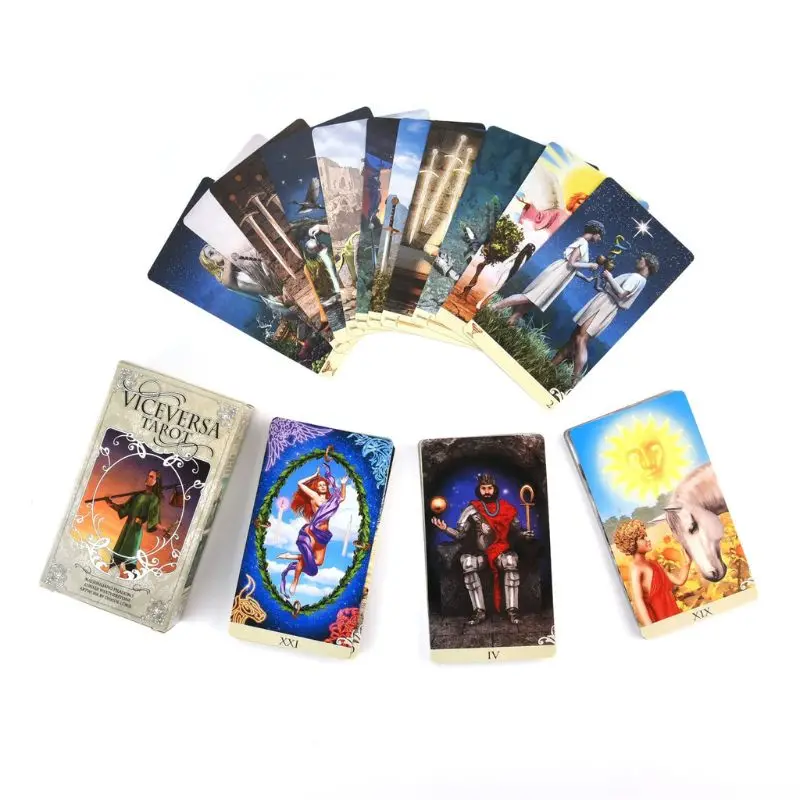 78pcs Vice Versa Tarot Kit Tarot Cards Oracle Deck Family Party Board Game Toy Playing Card