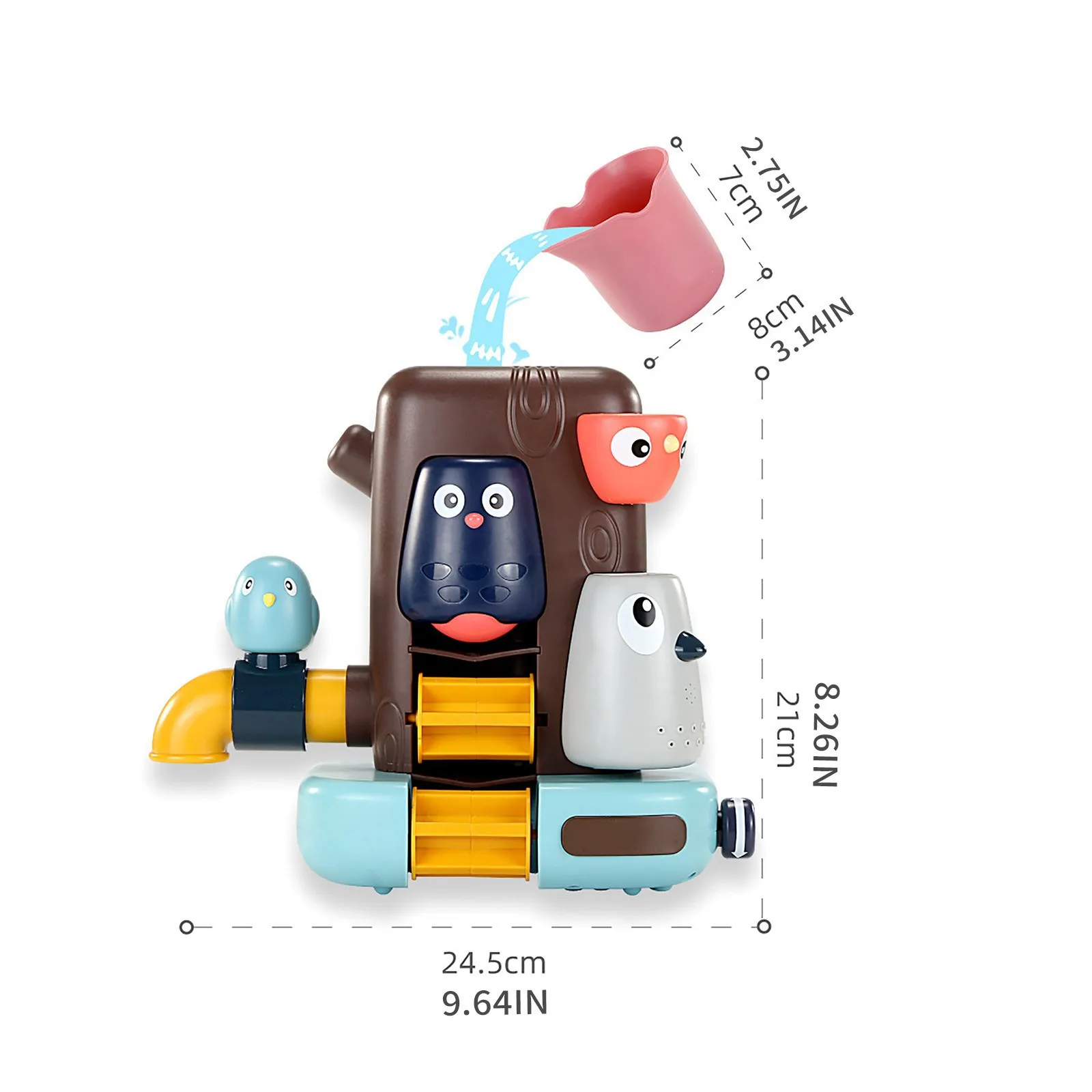 

Bath Toys for Toddlers 1-3 and Up Tree House Bathtub Toys with Water Wheels Tap Nontoxic Bathroom Water Toy Baby Shower Toys