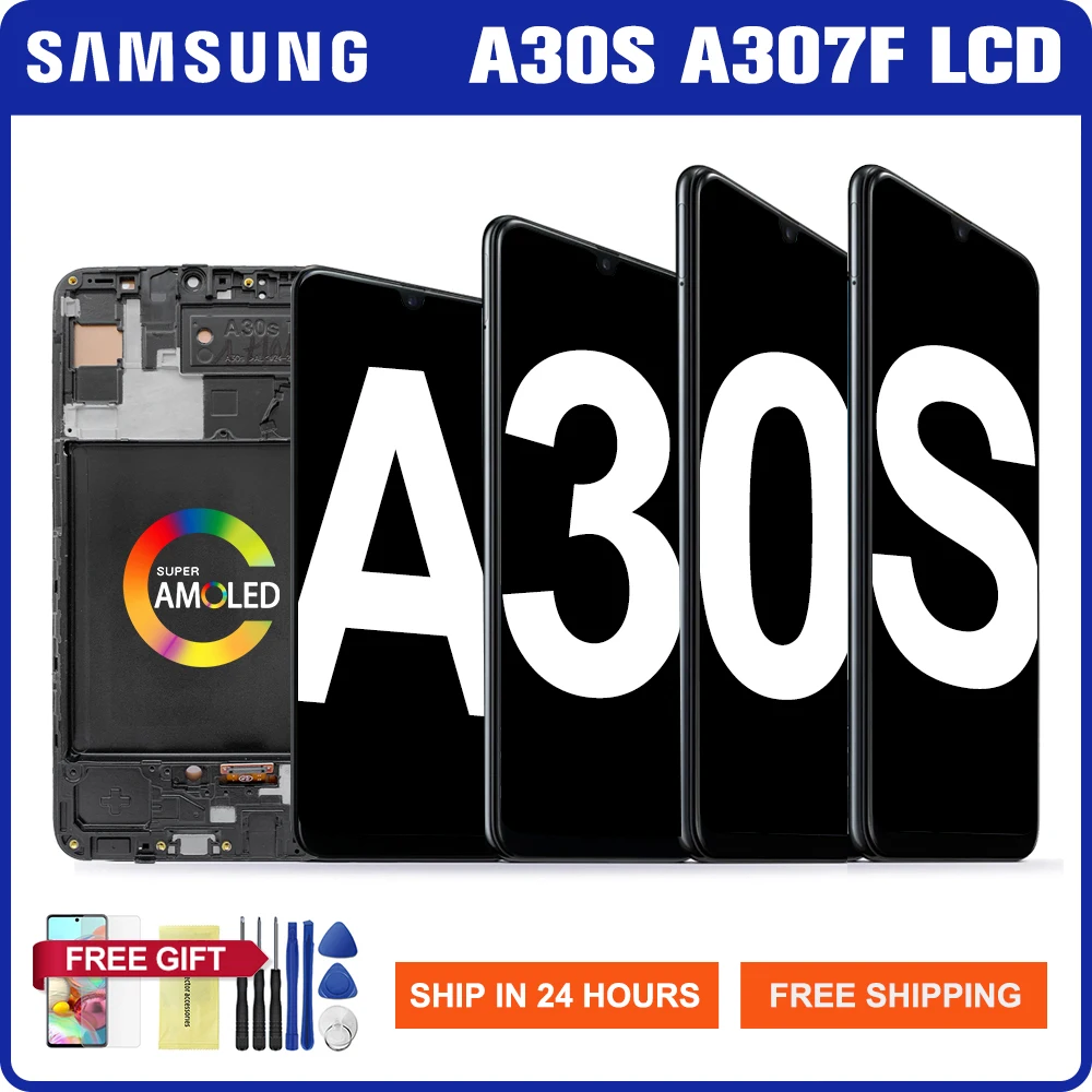 Экран A30S для Samsung Galaxy ЖК-дисплей сенсорный экран дигитайзер Запчасти с