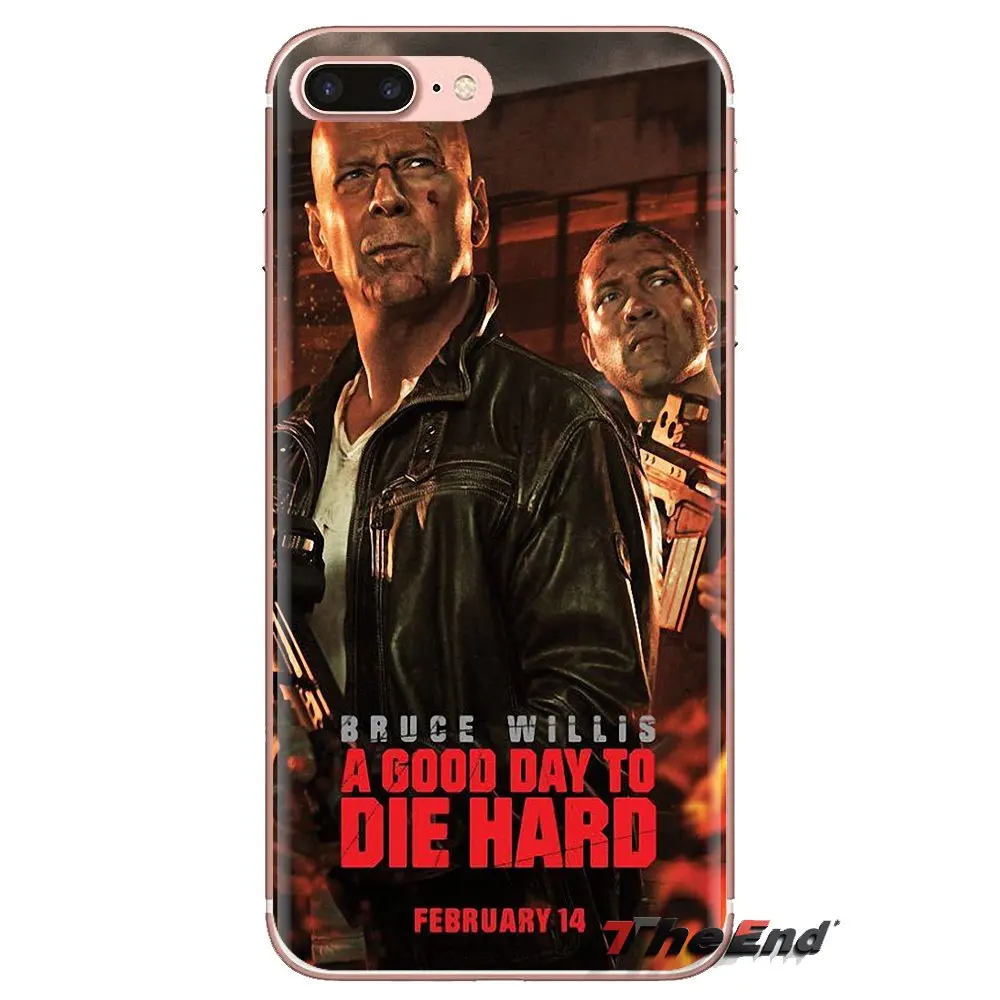 Силиконовый чехол для телефона с изображением Брюса Уиллиса жесткий постер