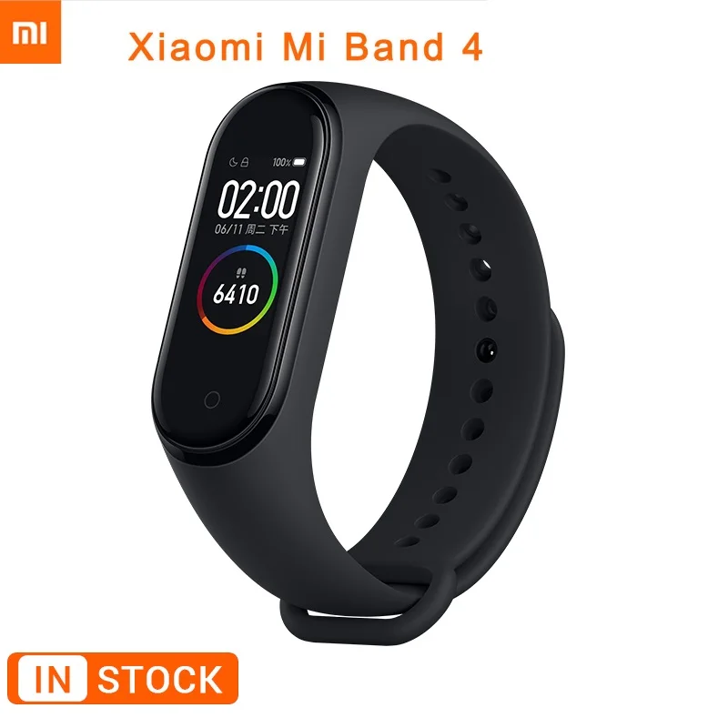 Стандартная версия оригинальный Xiaomi Mi Band 4 умный Браслет цветной сенсорный экран