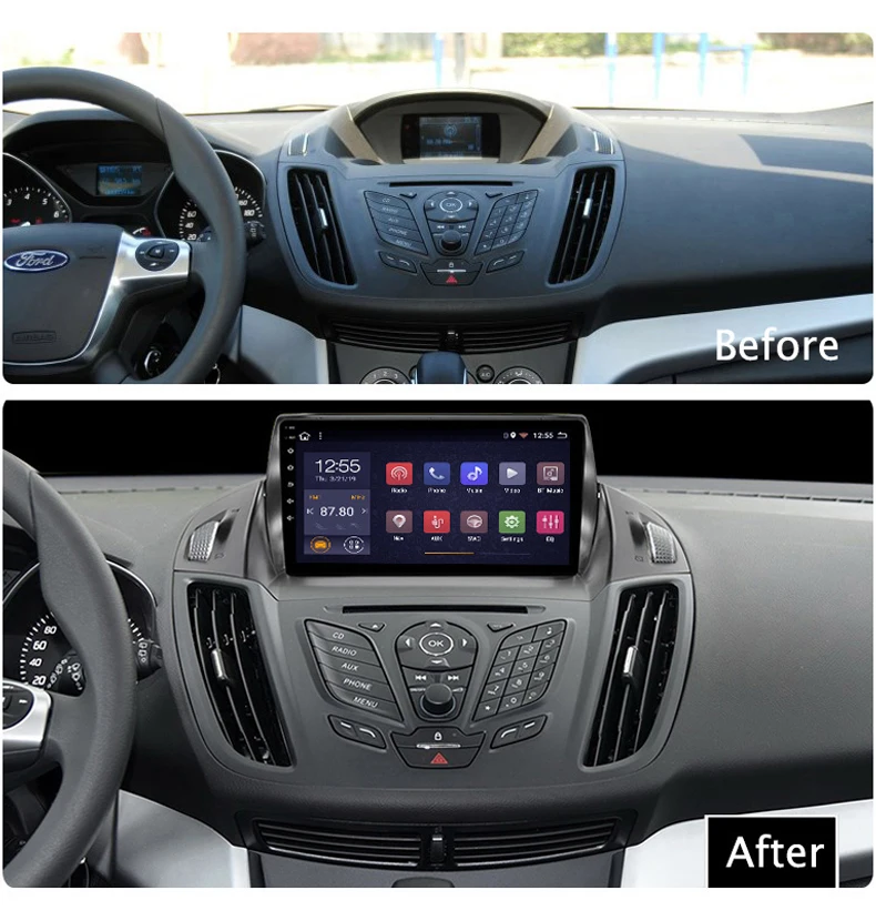 radio coche for Ford kuga autoradio android car multimedia DVD player 2013 2014 2015 2016 2017 8 core 2 32G no 2din and GPS Navi |