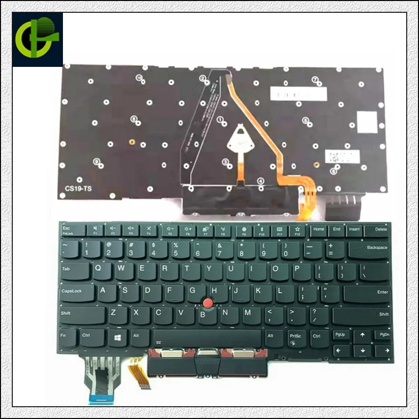 

New Original US English Backlit Keyboard For Lenovo Thinkpad X1 Carbon 7th Gen X1C 2019 Laptop Backlight Teclado SN20R55563