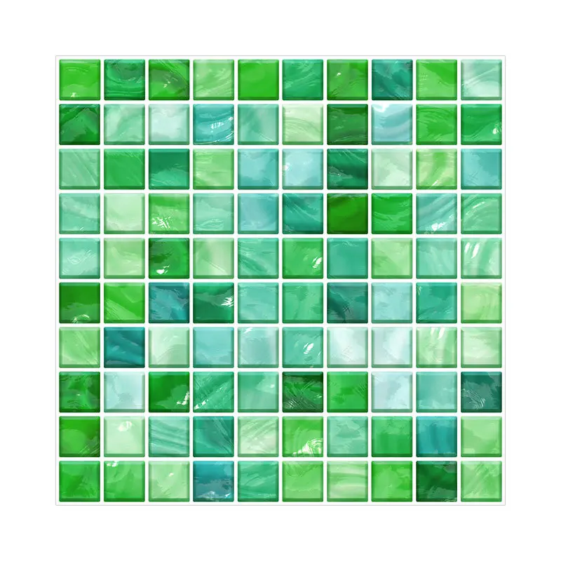 20 шт. Самоклеящиеся 3d Металлические Настенные обои с мозаикой водонепроницаемые