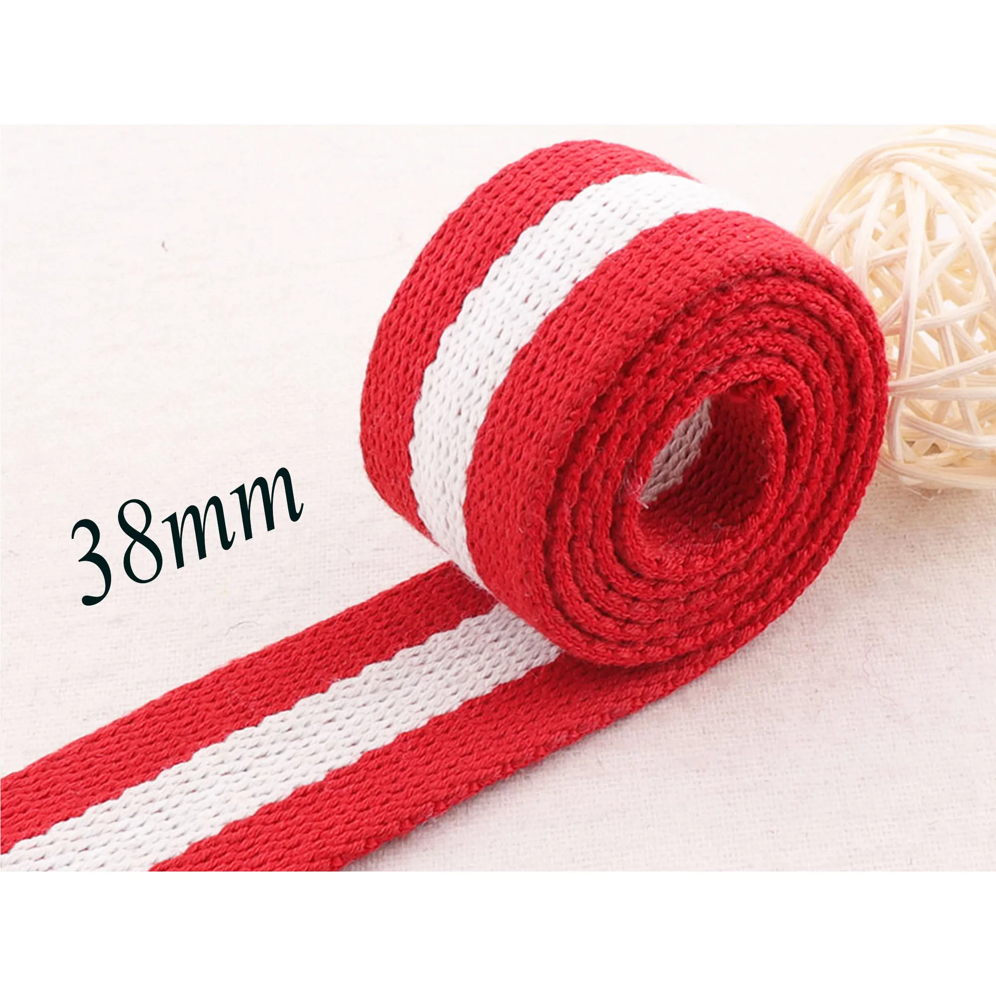 Тяжелая тканевая сумка с ремнем 1 5 дюймовая в красно белую полоску из хлопка