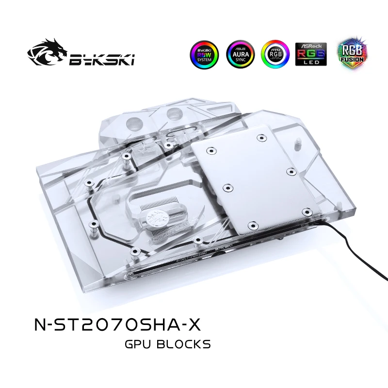 Bykski N ST2070SHA X GPU Блок водяного охлаждения для ZOTAC RTX 2070 super 8GD6 HA / MINI OC|Кулеры и системы