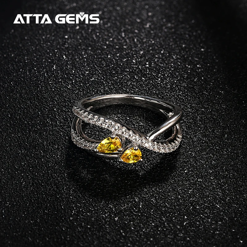 Yellow Sapphire Sterling Silver Ring for Women Exquisite Style Real Created Young Lady | Украшения и аксессуары