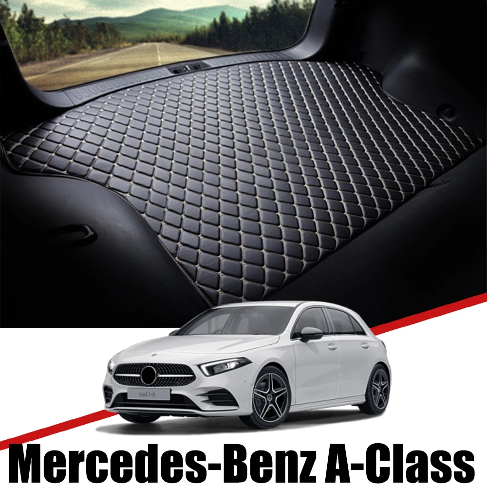 Для Mercedes Benz A класс 2013 ~ 2020 искусственная кожа багажнике автомобиля коврик ковер