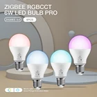 Светодиодная лампа Zigbee 3,0 RGB для умного дома, 4 шт.