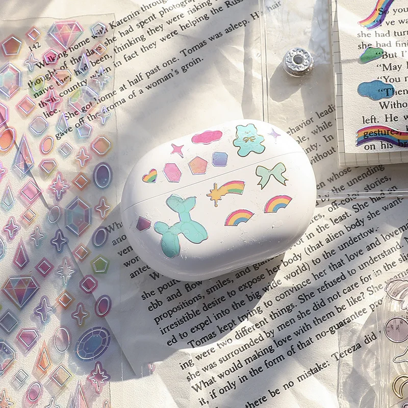 Блестящие бронзовые наклейки милые DIY школьные фотообои игрушки для