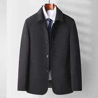 new autumn mens clothing windbreaker loose handsome male casual trench coat men black jacket outwear trend men clothes