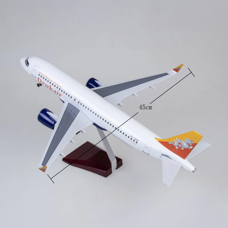 47 см 1/80 самолет A 320 A320 NEO Bhutan Airline Civil модель авиалайнера светодиодный светильник