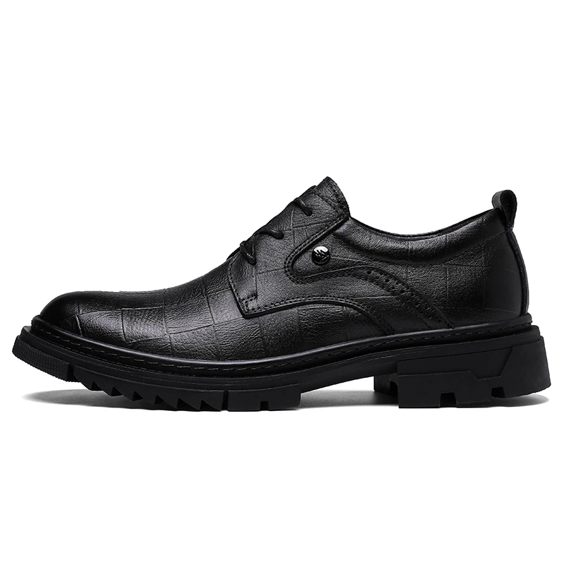 CLAXNEO Man Oxfords Genuine Leather 2020 Spring Male Dress Shoes High Increase clax Men's Derby Footwear Brand Big Size | Обувь