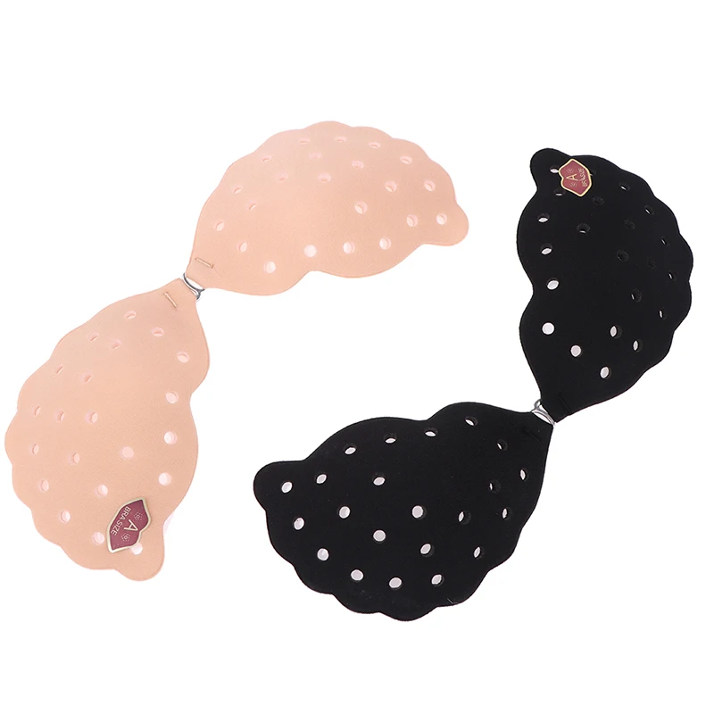 

2021 Sexy Lingerie Women Push Up Wing Silicone Bra Self Adhesive Seamless Bralette Strapless Front Buckle Invisible Bras