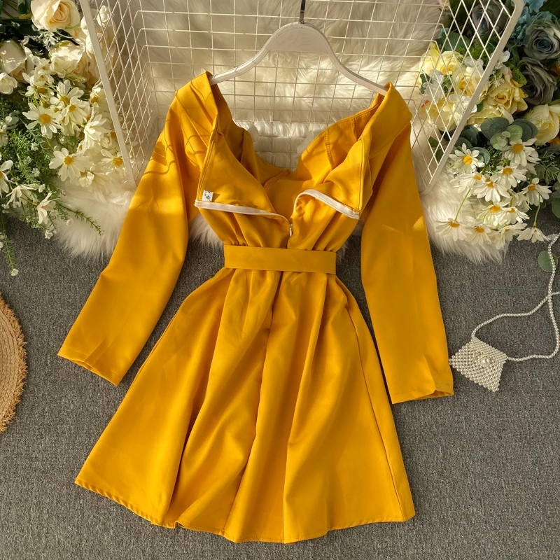 2019 Новая модная женская одежда осеннее платье с длинным рукавом женское | Женская