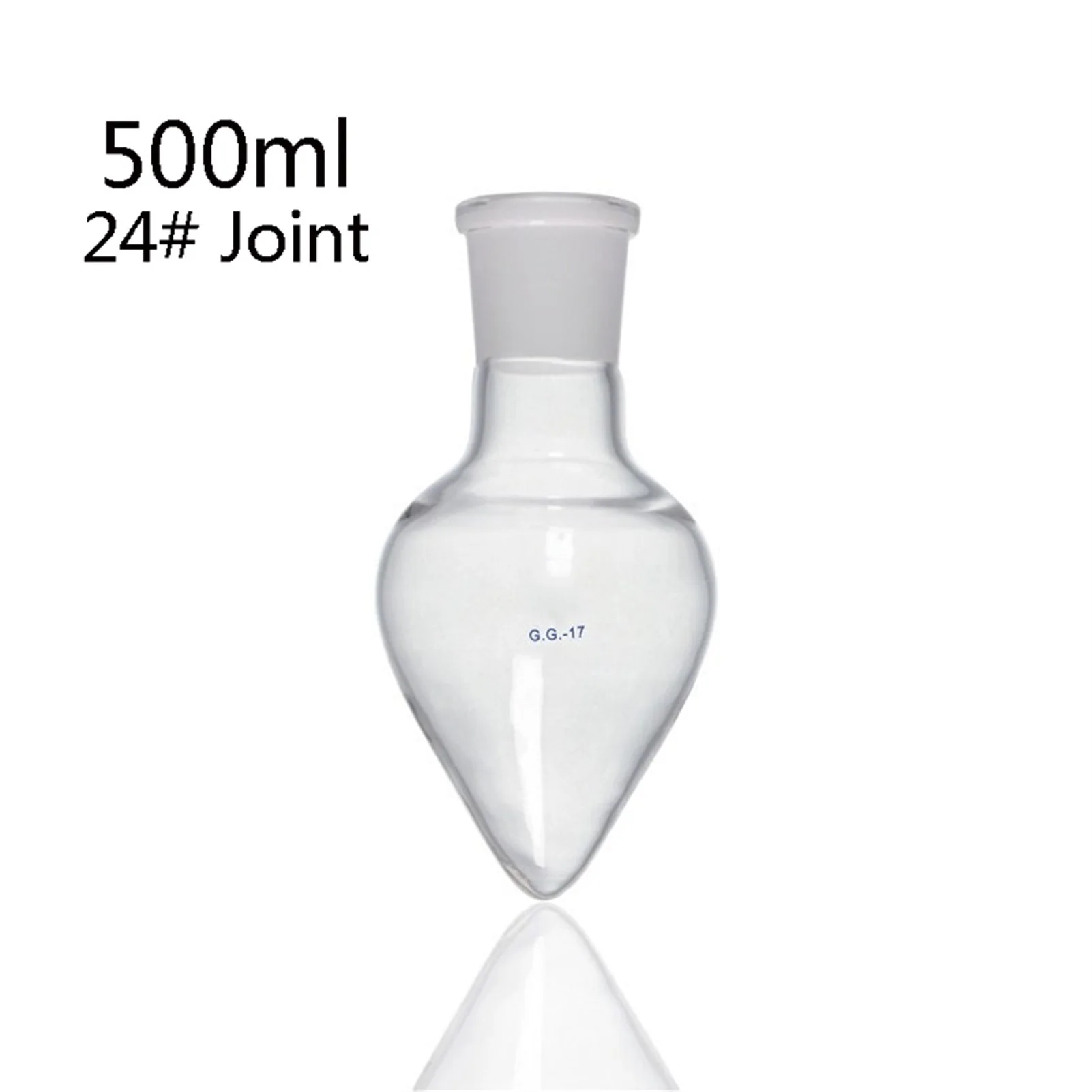 

500ml Pear Shaped Boiling Flask With 24# Joint 3.3 Borosilicate Glass Heat Resistant Rotary Evaporator Flask- Pack