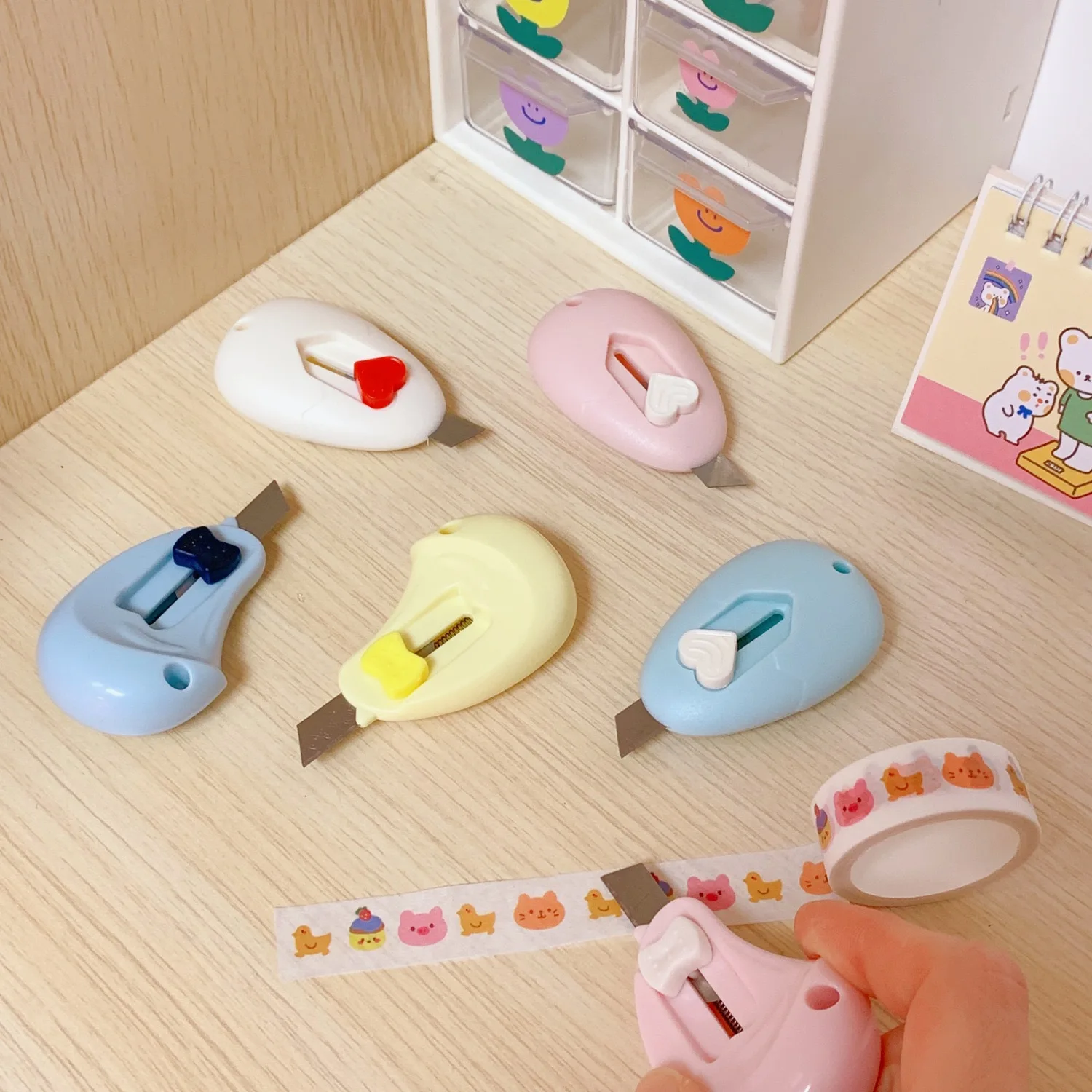 Нож MINKYS Kawaii компактный с изображением облака кролика резак для бумаги