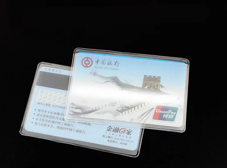 10 шт./лот женская и Мужская Обложка для кредитных карт ПВХ Прозрачный матовый