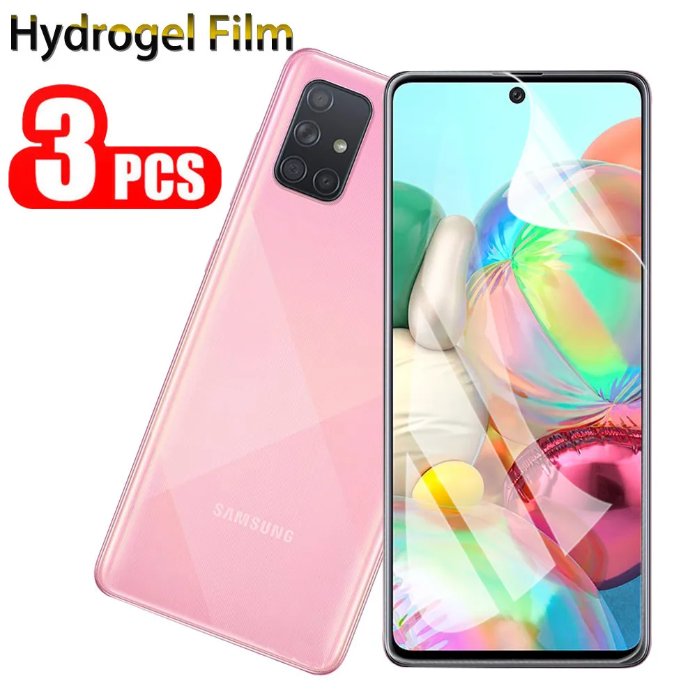 

3pcs Soft Hydrogel Film for Samsung galaxy A71 A51 A31 A41 A21 Camera HD Screen Protector Film on for A01 A11 A21S Not Glass