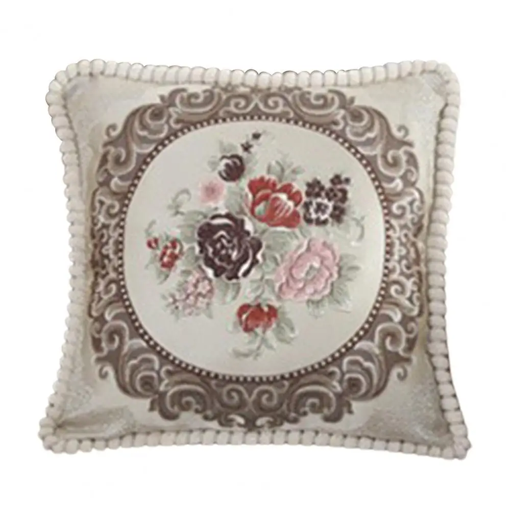

Hot Sale 80% Creative Pillowslip Embroidery Pattern Car Interior Ornaments Silk Satin Sofa Couch Cushion Cover For Living Room