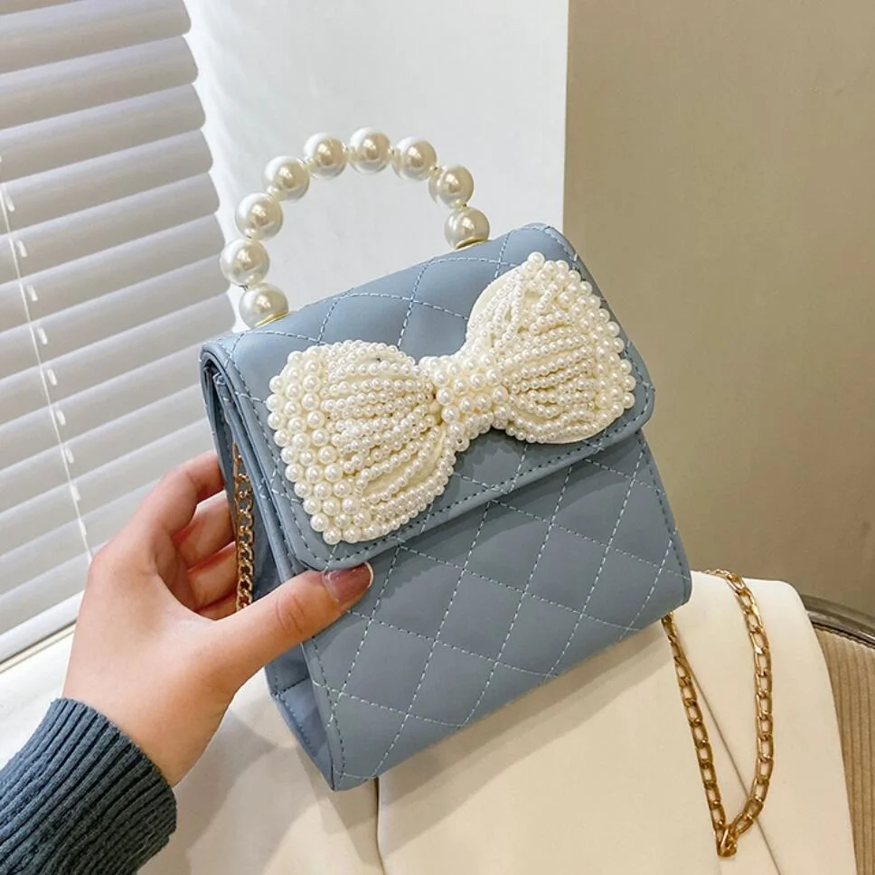 

Женская сумка-тоут из искусственной кожи, с жемчугом